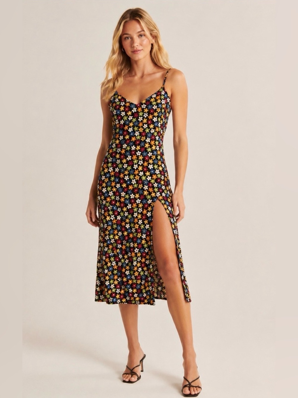 Reformation Crimini Midi Slip Dress | Size 4 | Side Slit | Daisy Print